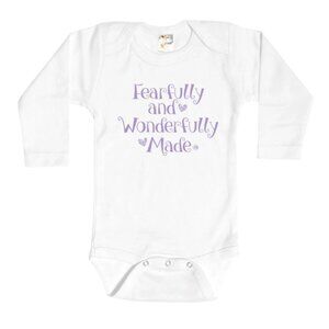 Fearfully and Wonderfully Made - Girl's Infant Onesie (Long sleeve)